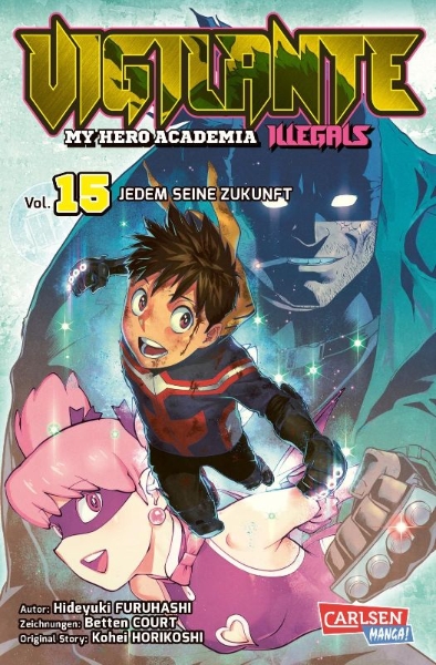 Buchcover und Innenansicht für das Buch: Horikoshi, K: Vigilante - My Hero Academia Illegals 15