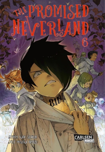 Buchcover und Innenansicht für das Buch: Yakusoku no Neverland