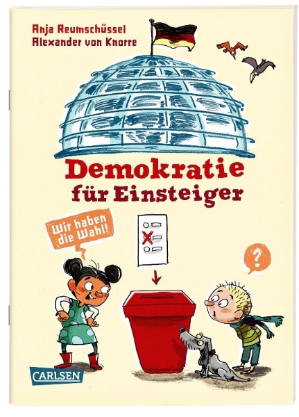 Buchcover und Innenansicht für das Buch: Demokratie für Einsteiger