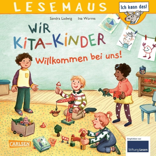 Buchcover und Innenansicht für das Buch: LESEMAUS 164: Wir KiTa-Kinder - Willkommen bei uns!