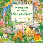 Buchcover und Innenansicht für das Buch: Maxi Pixi 337: VE 5 Wimmelspaß mit vielen Dinosauriern (5 Exemplare)