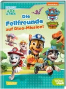 Buchcover und Innenansicht für das Buch: PAW Patrol Erstlesebuch: Die Fellfreunde auf Dino-Mission!