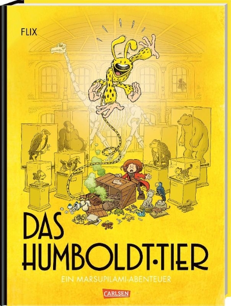 Buchcover und Innenansicht für das Buch: Das Humboldt-Tier - Ein Marsupilami-Abenteuer