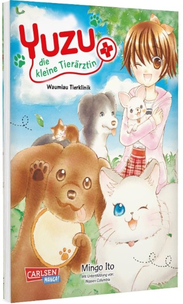 Buchcover und Innenansicht für das Buch: Yuzu no Dobutsu Karte