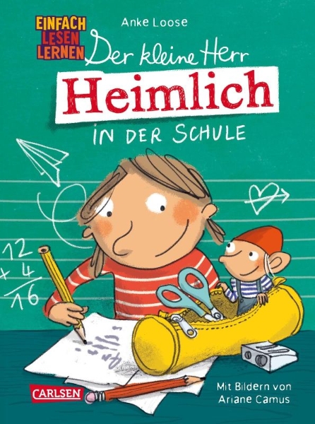 Buchcover und Innenansicht für das Buch: Der kleine Herr Heimlich in der Schule