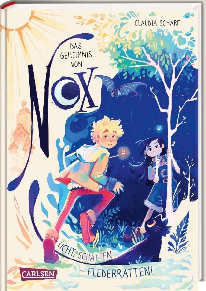 Buchcover und Innenansicht für das Buch: Das Geheimnis von Nox 1: Licht, Schatten - Flederratten!