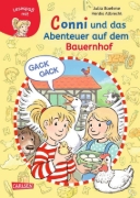 Buchcover und Innenansicht für das Buch: Lesen lernen mit Conni: Conni und das Abenteuer auf dem Bauernhof