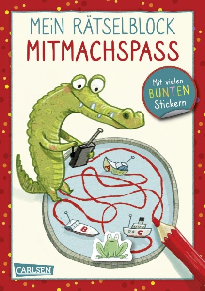 Buchcover und Innenansicht für das Buch: Mein Rätselblock Mitmachspaß