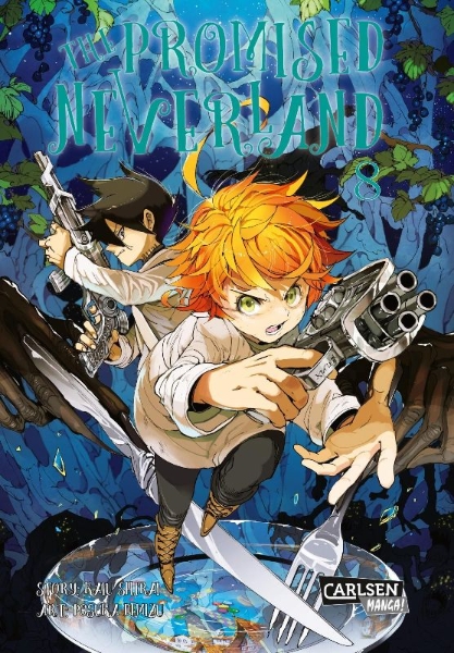 Buchcover und Innenansicht für das Buch: Yakusoku no Neverland
