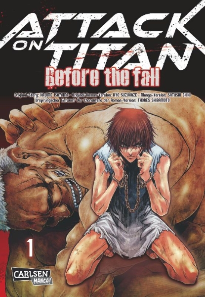 Buchcover und Innenansicht für das Buch: Shingeki no Kyojin - Before the Fall