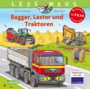 Buchcover und Innenansicht für das Buch: LESEMAUS Sonderbände: Bagger, Laster und Traktoren  - Alles über Fahrzeuge