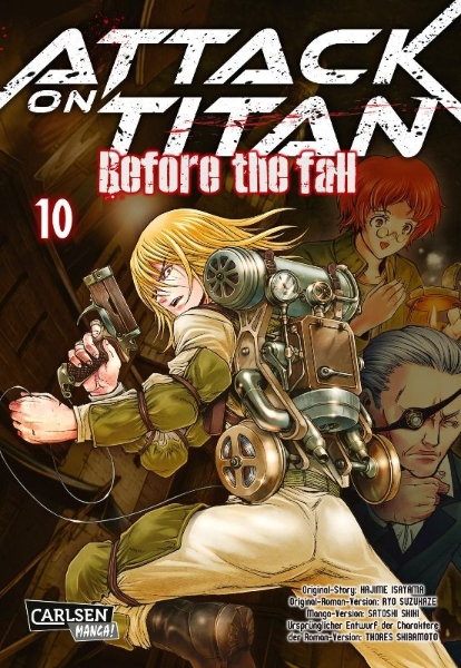 Buchcover und Innenansicht für das Buch: Shingeki no Kyojin - Before the Fall