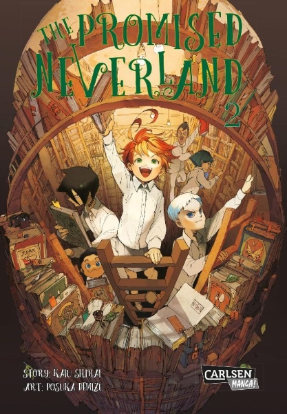 Buchcover und Innenansicht für das Buch: Yakusoku no Neverland