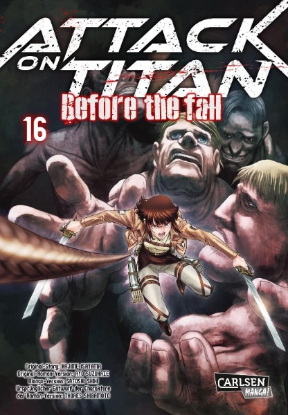 Buchcover und Innenansicht für das Buch: Shingeki no Kyojin - Before the Fall