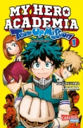 Buchcover und Innenansicht für das Buch: Boku no Hero Academia: Team Up Mission