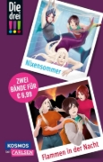 Buchcover und Innenansicht für das Buch: Die drei !!!: Doppelband - Enthält die Bände: Nixensommer / Flammen in der Nacht