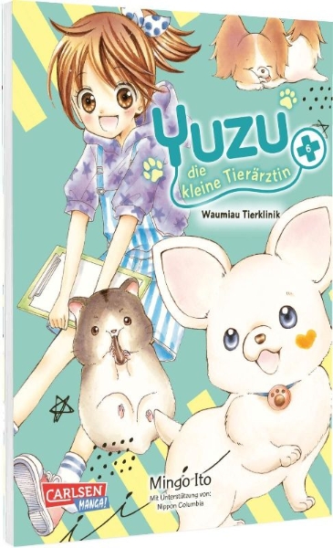 Buchcover und Innenansicht für das Buch: Yuzu no Dobutsu Karte