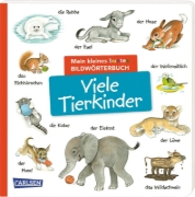 Buchcover und Innenansicht für das Buch: Mein kleines buntes Bildwörterbuch: Viele Tierkinder