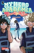 Buchcover und Innenansicht für das Buch: Boku no Hero Academia: Team Up Mission
