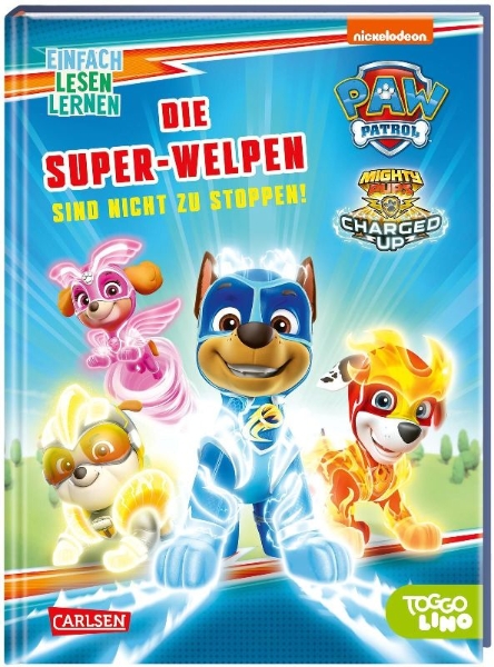 Buchcover und Innenansicht für das Buch: PAW Patrol Erstlesebuch: Die Super-Welpen sind nicht zu stoppen!