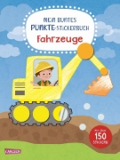 Buchcover und Innenansicht für das Buch: Mein buntes Punkte-Stickerbuch: Fahrzeuge