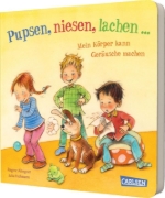 Buchcover und Innenansicht für das Buch: Pupsen, Niesen, Lachen ... Mein Körper kann Geräusche machen