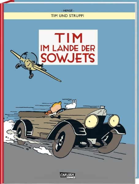 Buchcover und Innenansicht für das Buch: Tim und Struppi: Tim im Lande der Sowjets - farbige Ausgabe