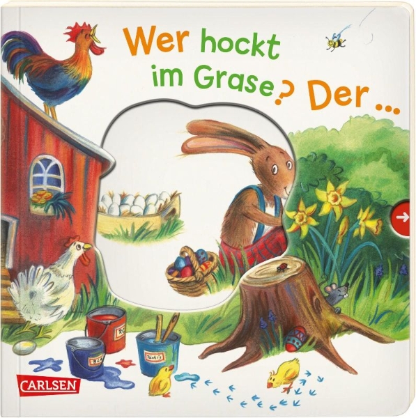 Buchcover und Innenansicht für das Buch: Wer hockt im Grase? Der ... Osterhase!