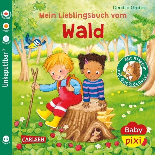Buchcover und Innenansicht für das Buch: Baby Pixi (unkaputtbar) 129: Mein Lieblingsbuch vom Wald