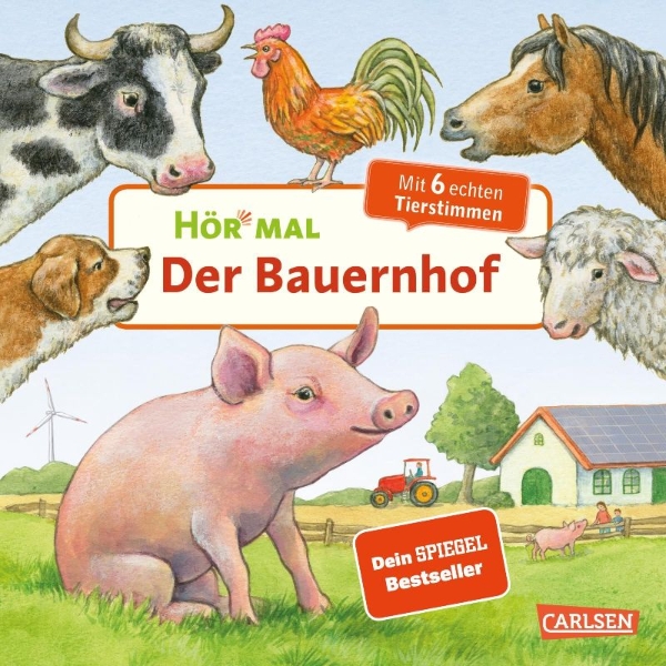 Buchcover und Innenansicht für das Buch: Hör mal (Soundbuch): Der Bauernhof