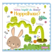 Buchcover und Innenansicht für das Buch: Wohin hüpfst du, kleiner Hoppelhase?