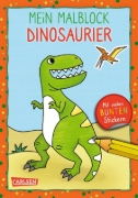 Buchcover und Innenansicht für das Buch: Mein Malblock: Dinosaurier