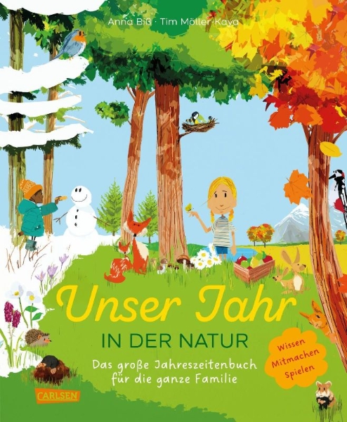 Buchcover und Innenansicht für das Buch: Unser Jahr in der Natur