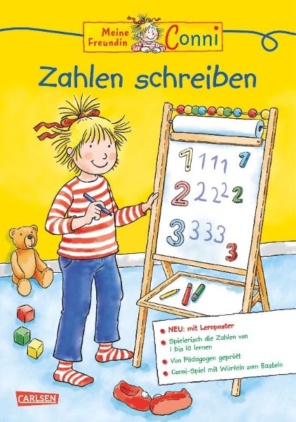 Buchcover und Innenansicht für das Buch: Conni Gelbe Reihe: Zahlen schreiben Extra