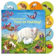 Buchcover und Innenansicht für das Buch: Was machen die Tiere im Frühling?