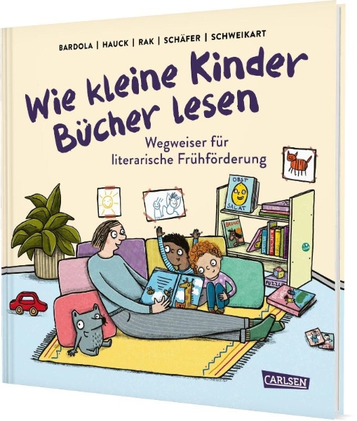 Buchcover und Innenansicht für das Buch: Wie kleine Kinder Bücher lesen