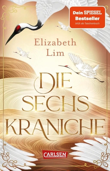 Buchcover und Innenansicht für das Buch: Six Crimson Cranes