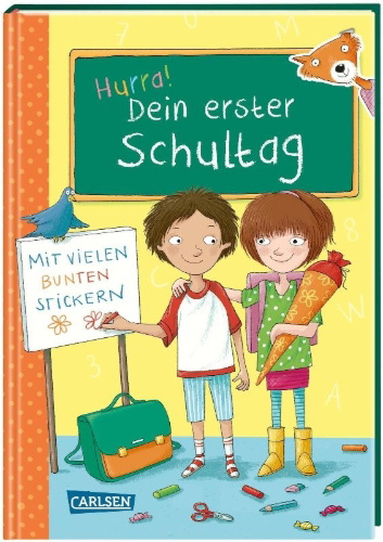 Buchcover und Innenansicht für das Buch: Schlau für die Schule: Hurra! Dein erster Schultag