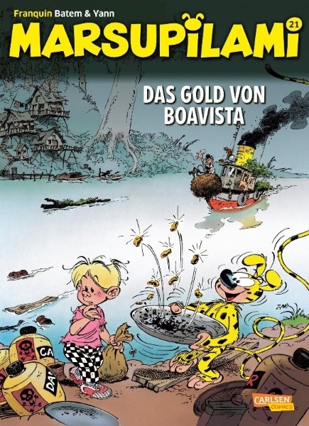 Buchcover und Innenansicht für das Buch: Marsupilami 7 - L'or de Boavista