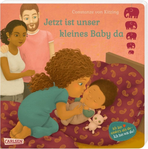 Buchcover und Innenansicht für das Buch: Jetzt ist unser kleines Baby da