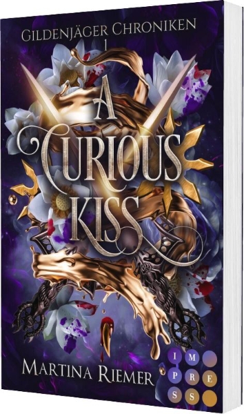 Buchcover und Innenansicht für das Buch: A Curious Kiss (Gildenjäger Chroniken 1)