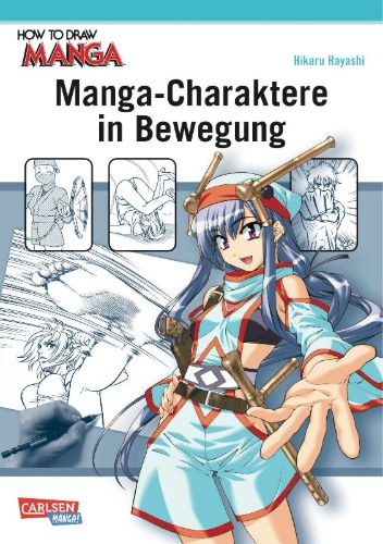 Buchcover und Innenansicht für das Buch: Manga-Charaktere in Bewegung