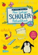 Buchcover und Innenansicht für das Buch: Mein lustiger Schüler-Rätselblock. Rätsel für die 1. Klasse