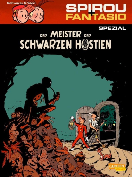 Buchcover und Innenansicht für das Buch: Le maître des hosties noires