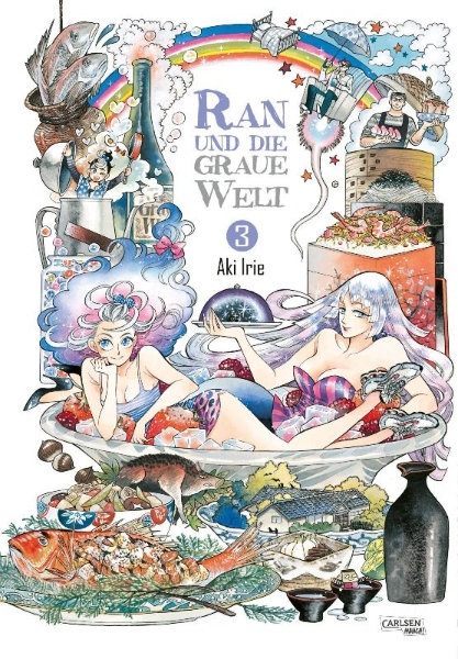 Buchcover und Innenansicht für das Buch: RAN TO HAIIRO NO SEKAI