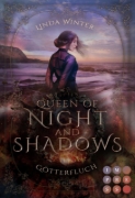 Buchcover und Innenansicht für das Buch: Queen of Night and Shadows. Götterfluch