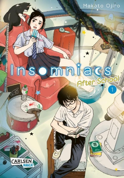 Buchcover und Innenansicht für das Buch: Kimi wa Houkago Insomnia