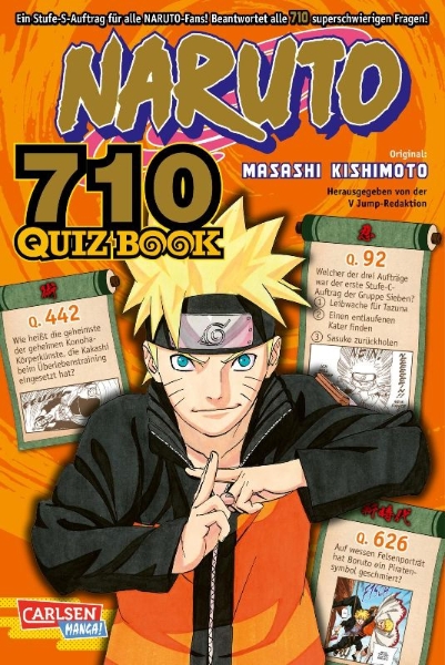 Buchcover und Innenansicht für das Buch: Naruto 710 Quiz Book