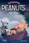 Buchcover und Innenansicht für das Buch: Peanuts für Kids - Neue Abenteuer 4: Die Peanuts in Schottland