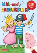 Buchcover und Innenansicht für das Buch: Mal- und Zauberblock: Malblock mit über 100 magischen Motiven
